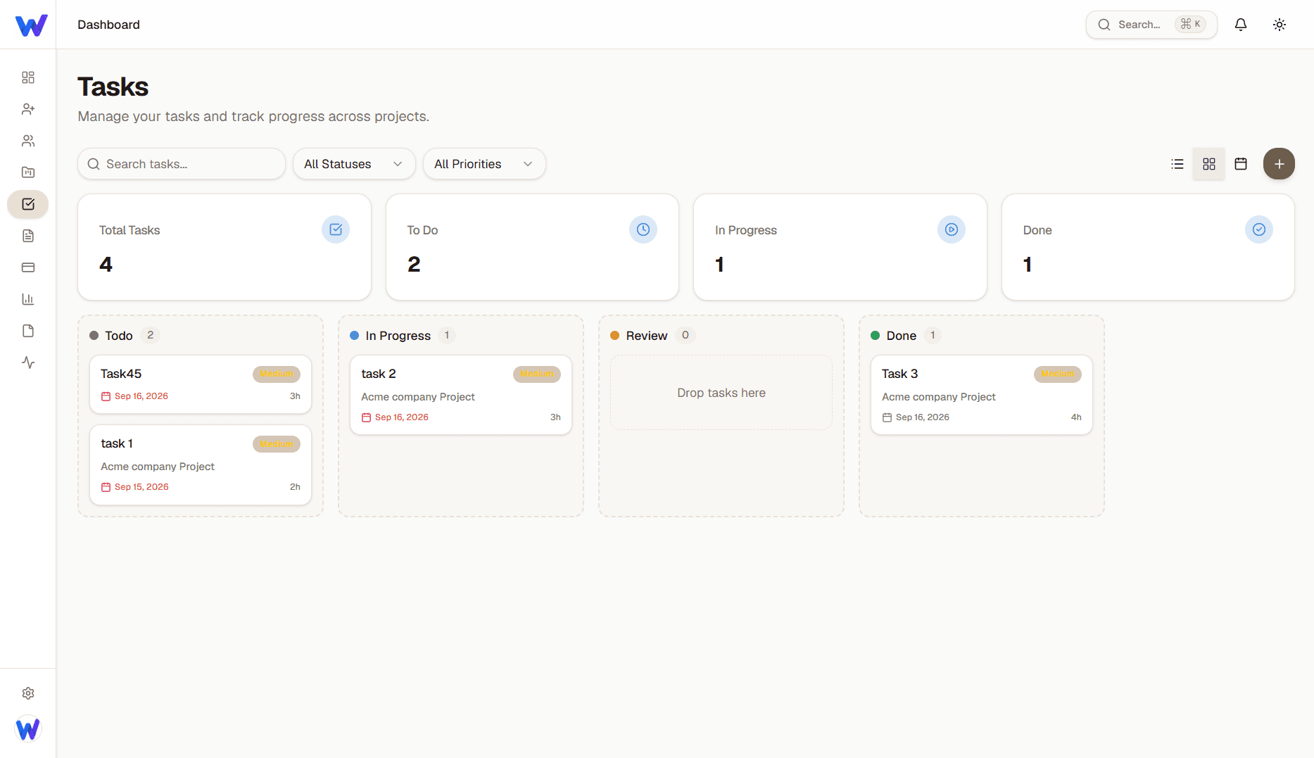 Task Tracking